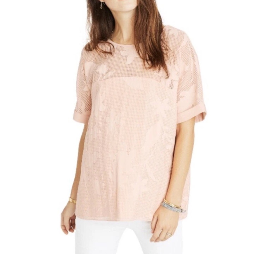 Hatch The Rosa Blush Short Sleeve Top